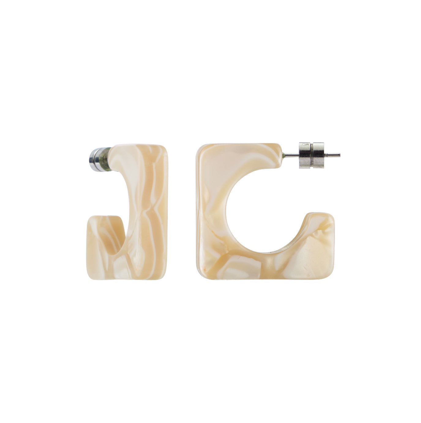 Atlas Hoops in Ivory