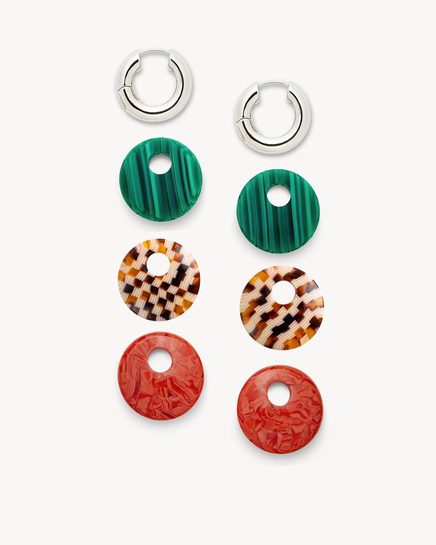 The Chunky Disc Charm Set in Holiday Hues