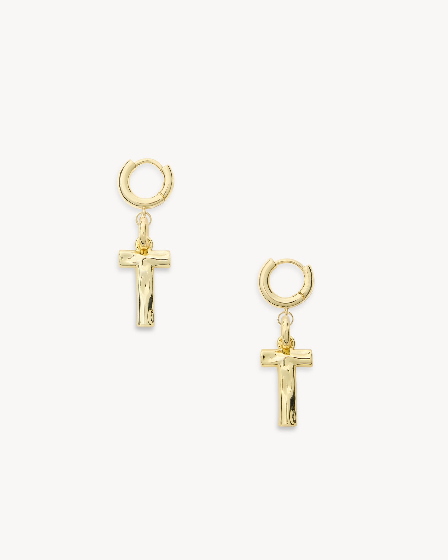 Monogram Huggies in Gold