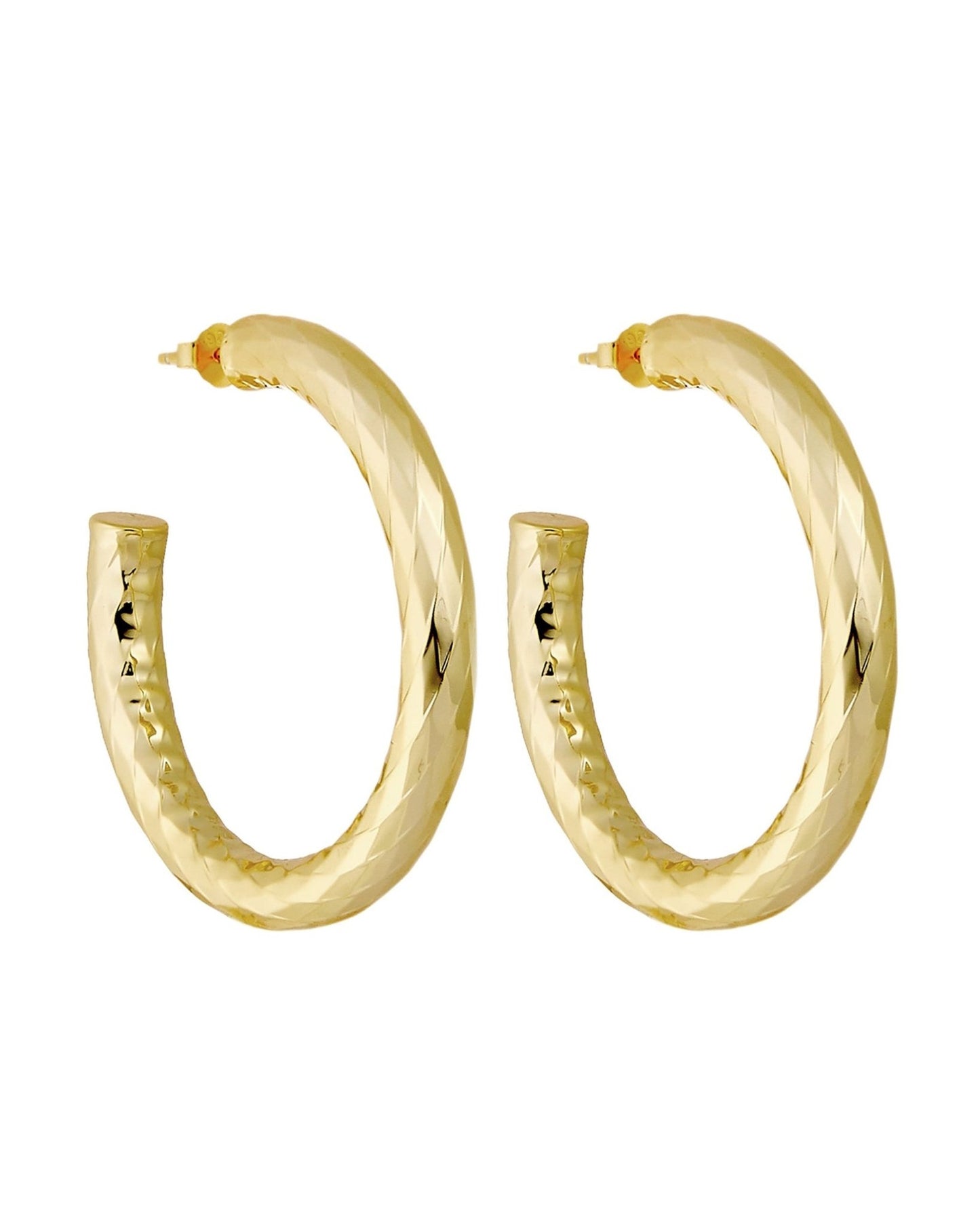 1.5" Wavelet Hoops in Gold - MACHETE