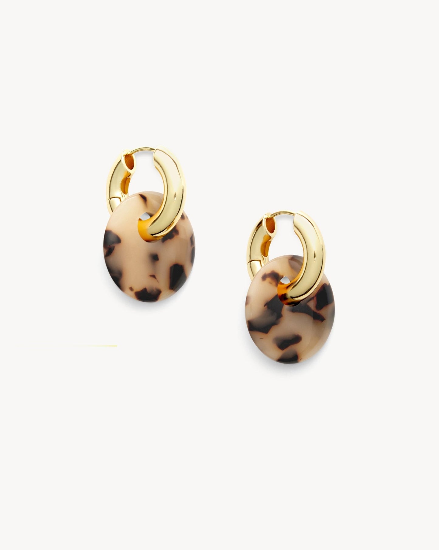 Disc Earring Charms in Blonde Tortoise