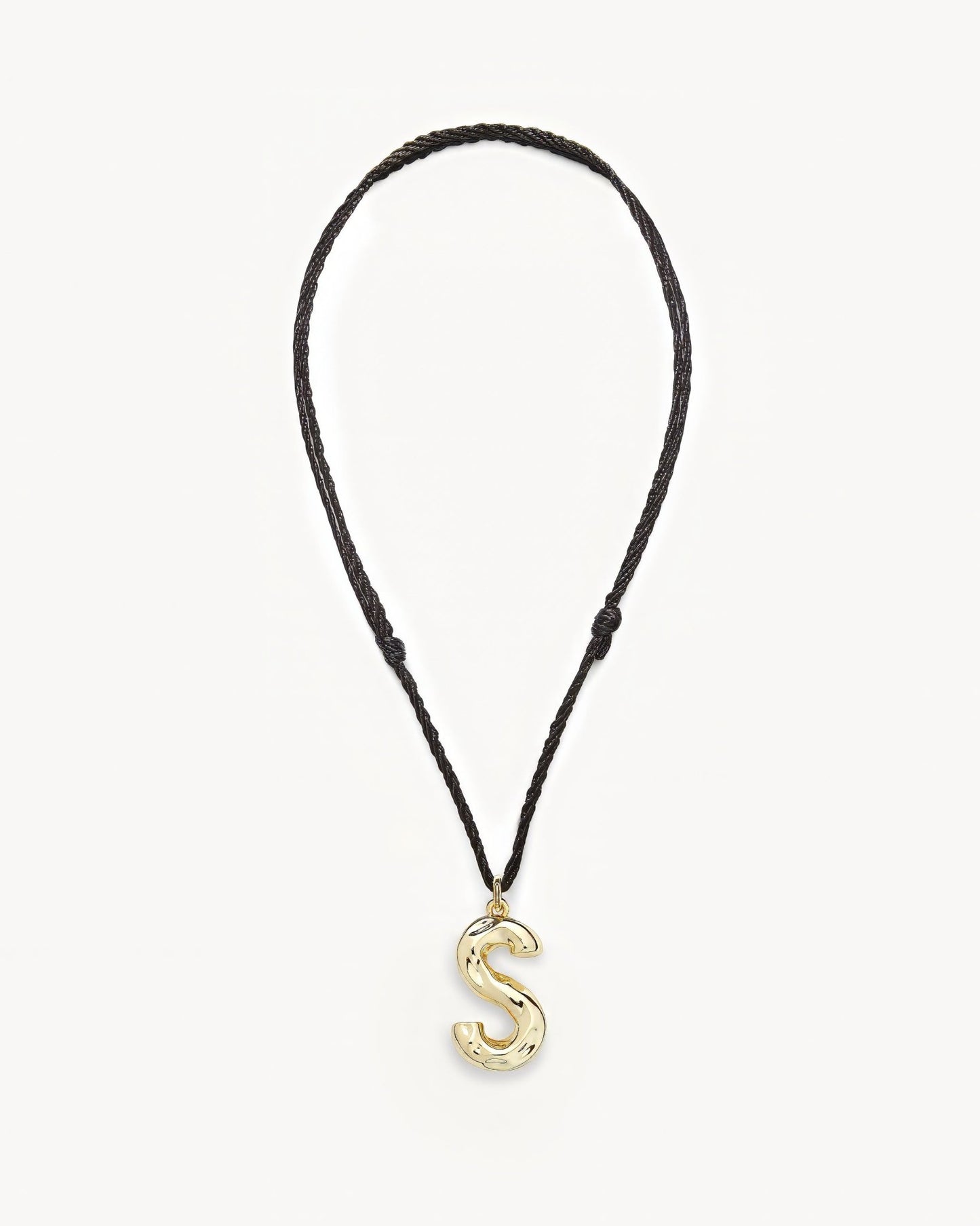 Grande Monogram Necklace on Silk Chord