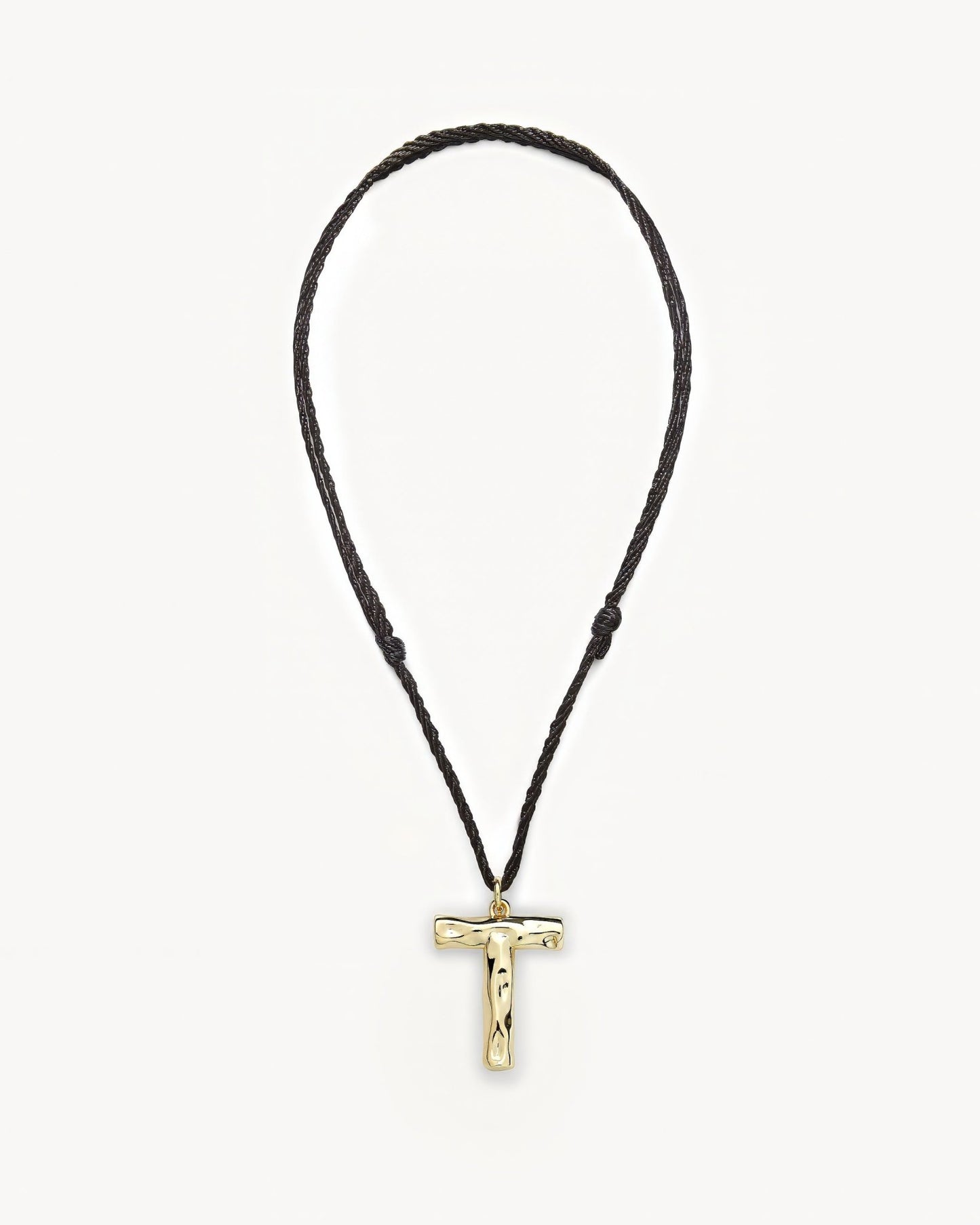 Grande Monogram Necklace on Silk Chord