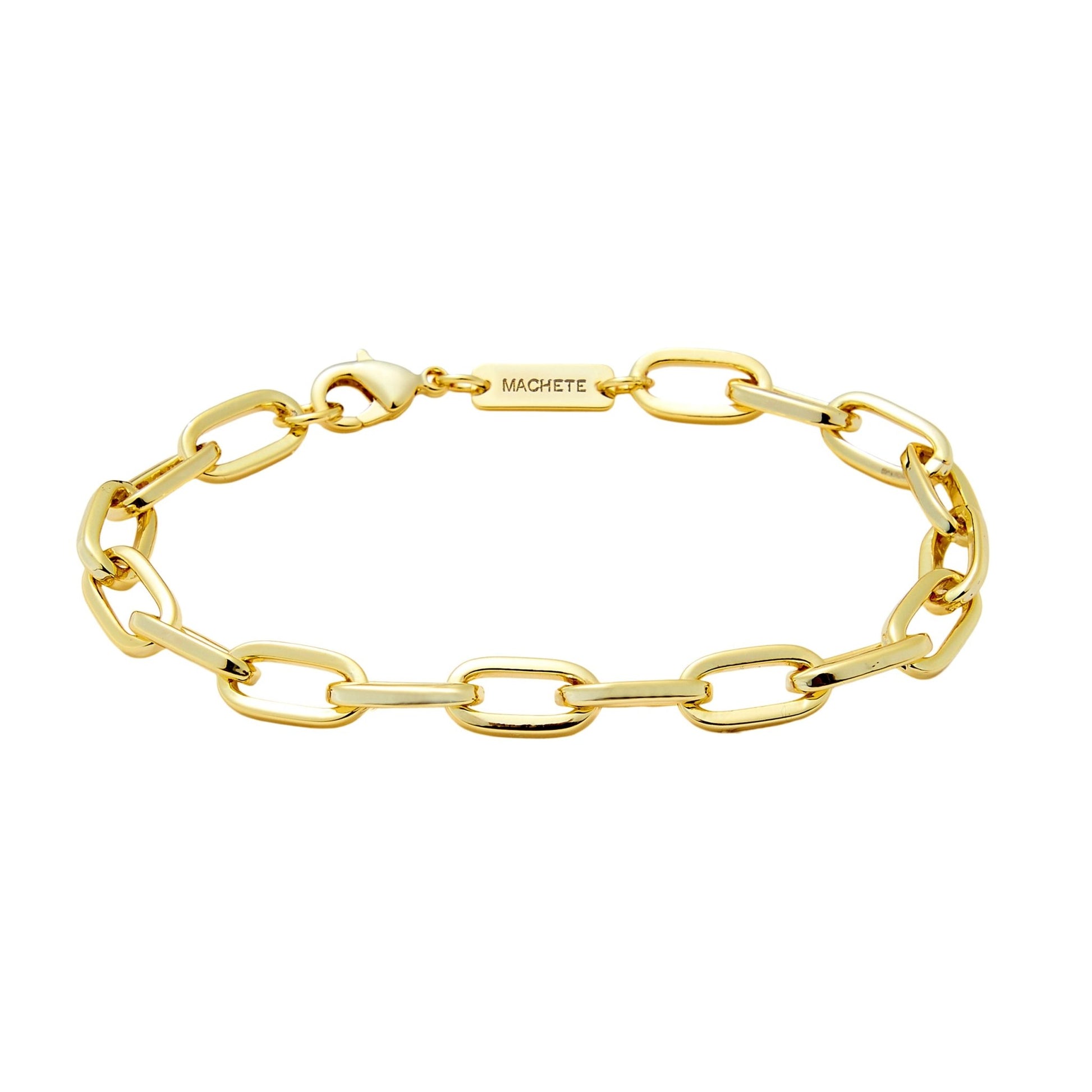 Grande Oval Link Bracelet in Gold - MACHETE