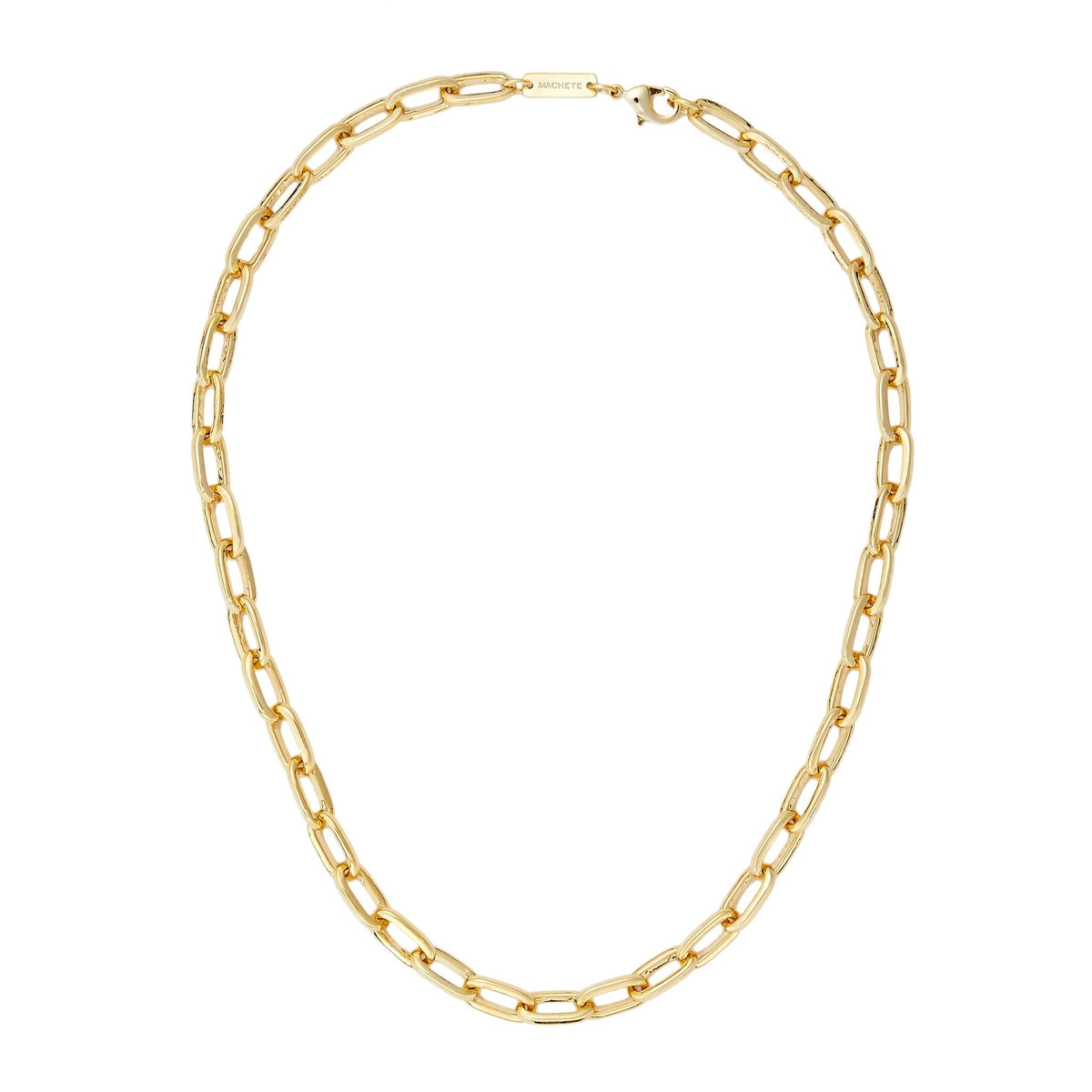 Grande Oval Link Necklace in Gold - MACHETE