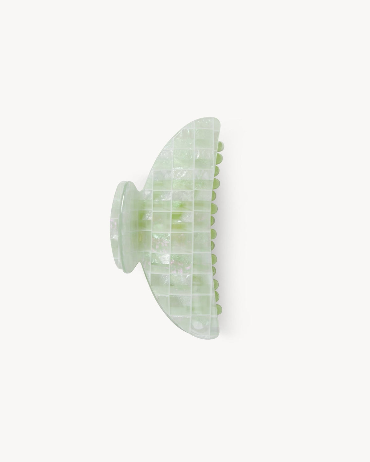 Midi Heirloom Claw in Mint Shell Checker - MACHETE