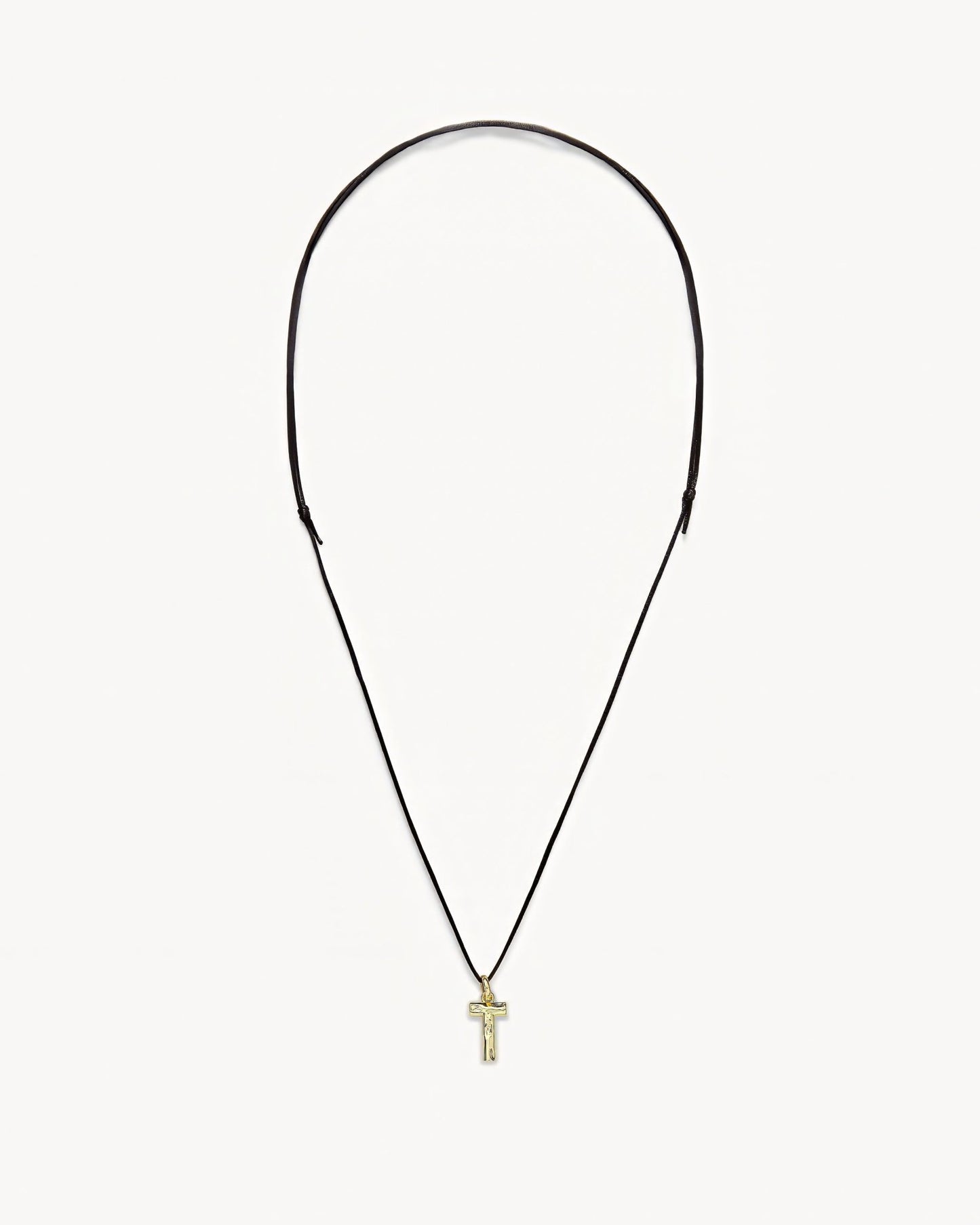 Monogram Necklace on Silk Chord