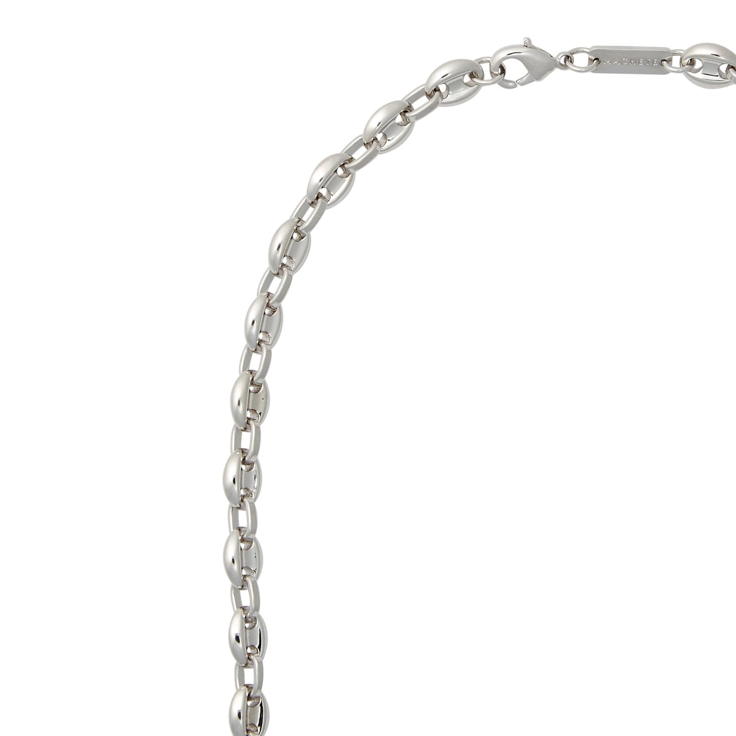 Petite Coffee Bead Necklace in Silver