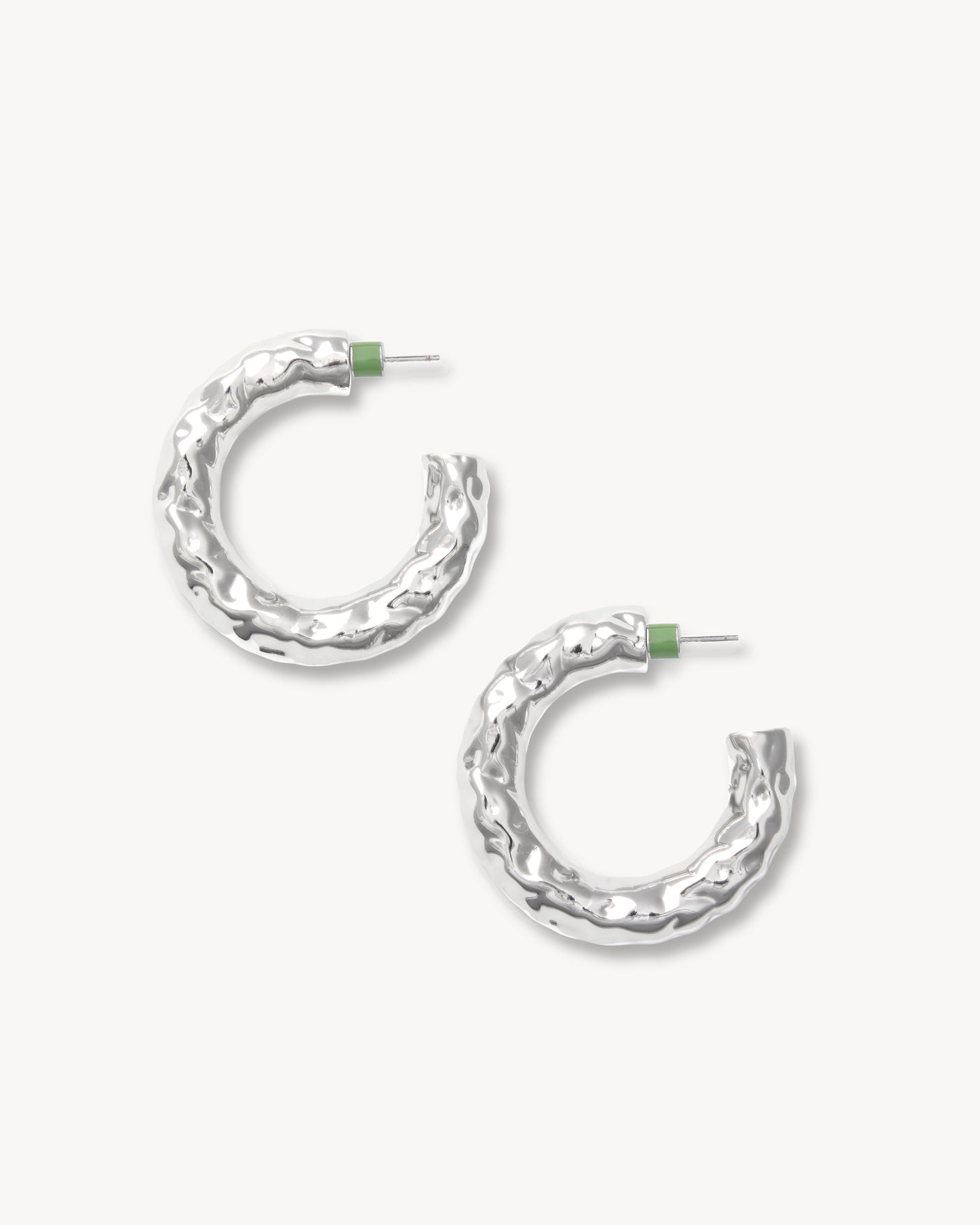 1.5" Perfect Crunch Hoops in Silver