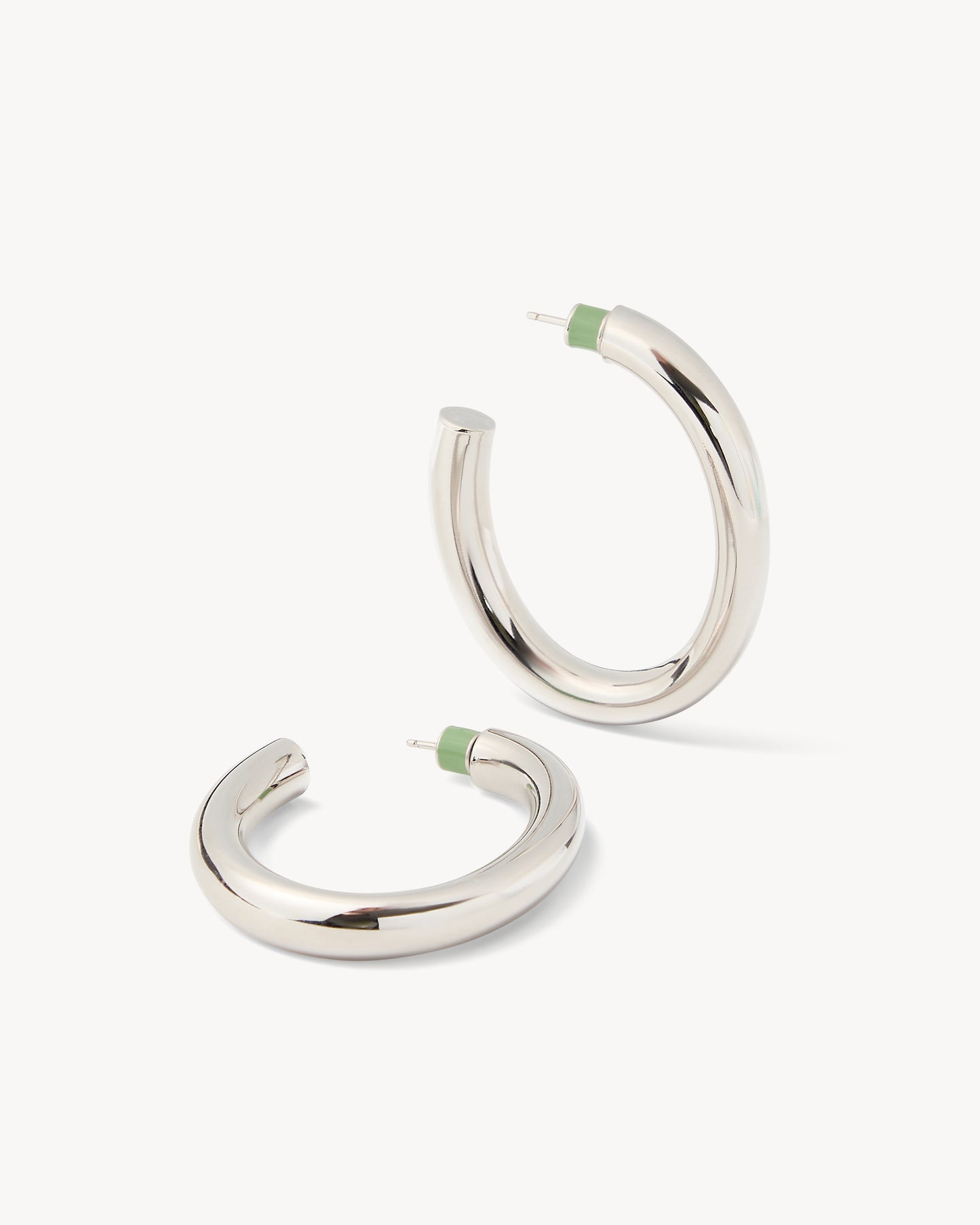 2" Perfect Oval Hoops in Silver