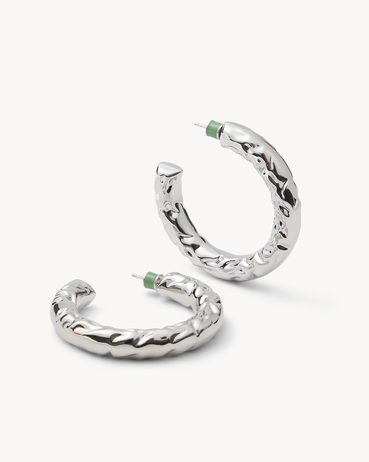 2" Perfect Crunch Hoops in Silver