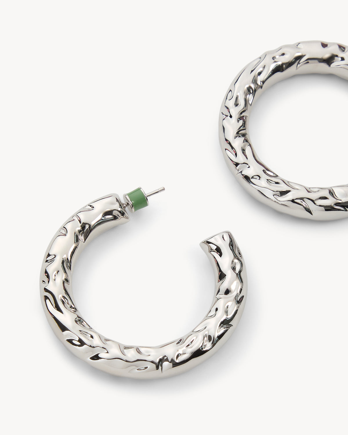 2" Perfect Crunch Hoops in Silver