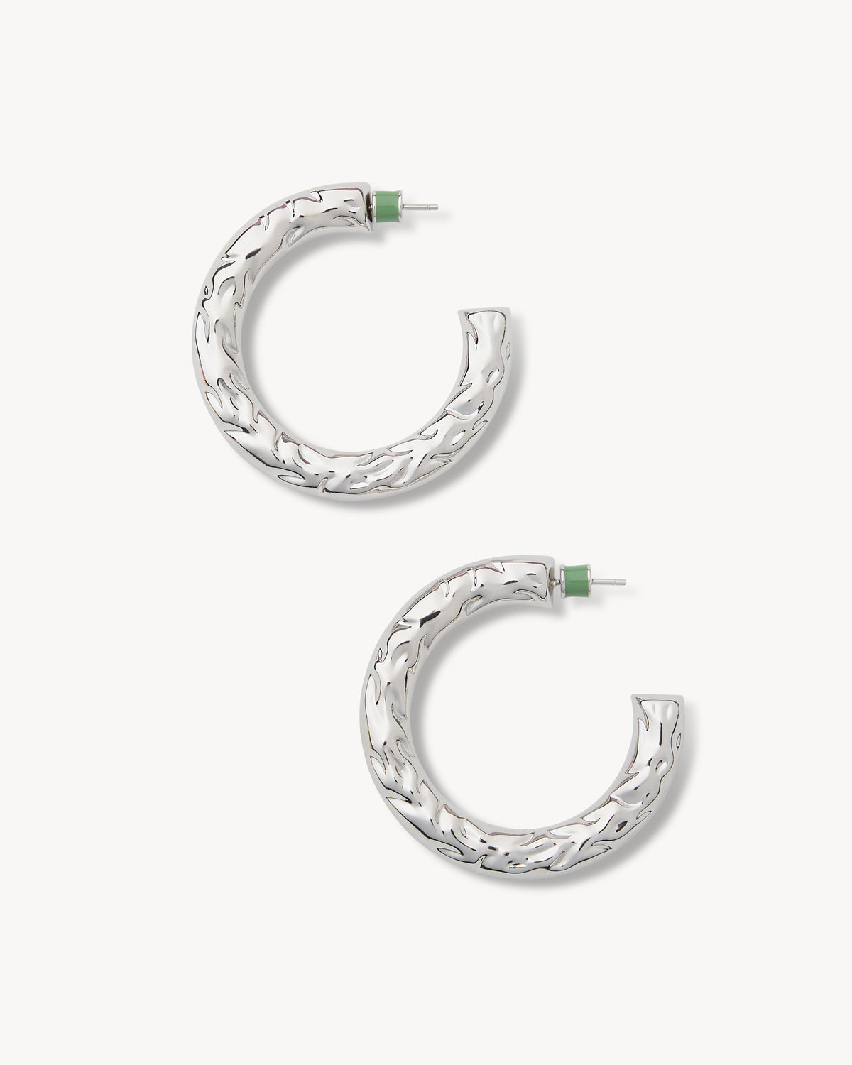 2" Perfect Crunch Hoops in Silver