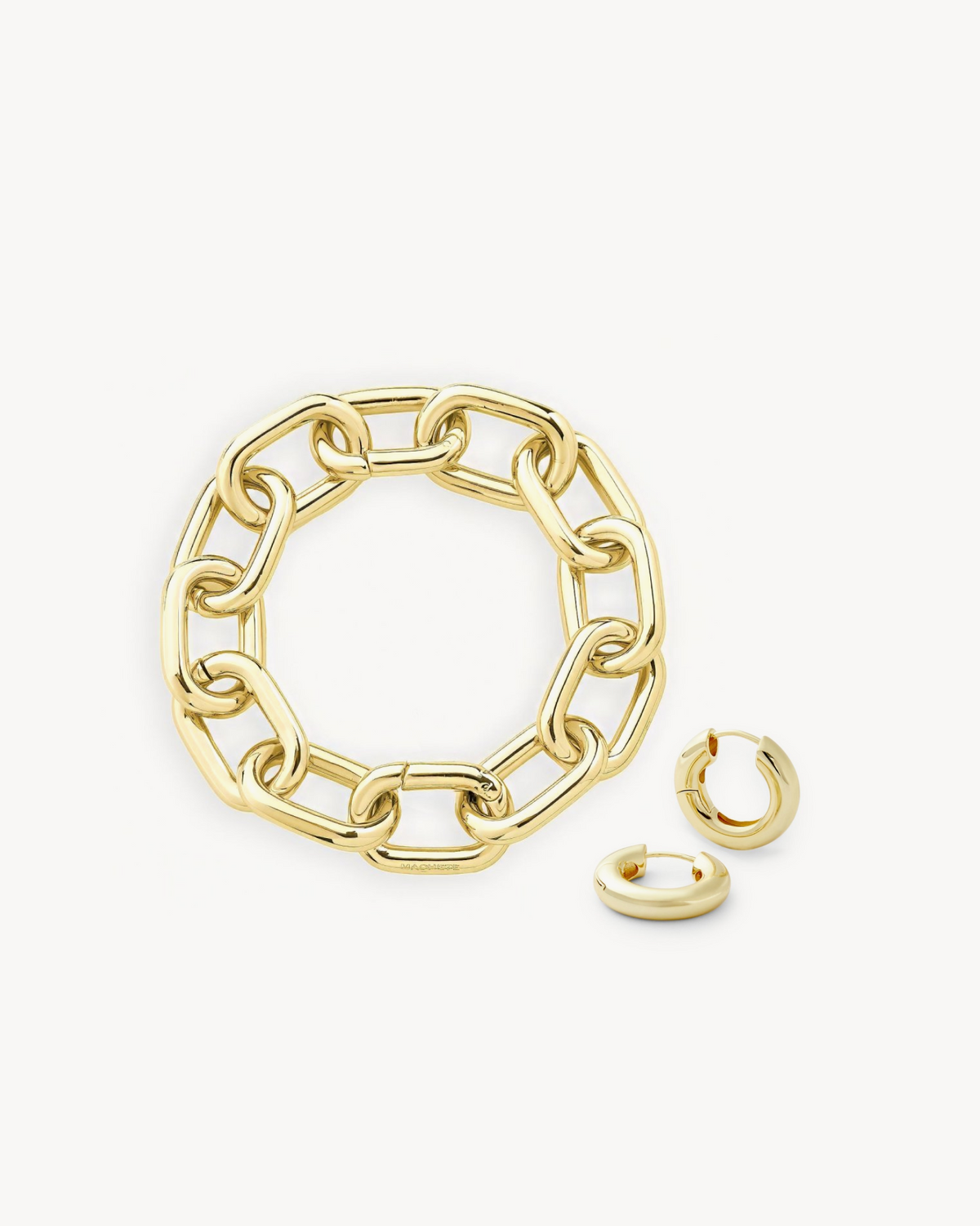 Chunky Link Set in Gold