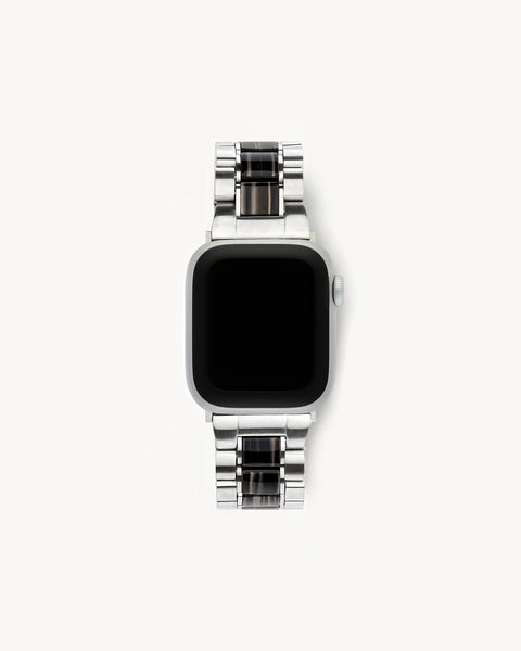 Apple Watch Band Silver in Black Pearl – MACHETE