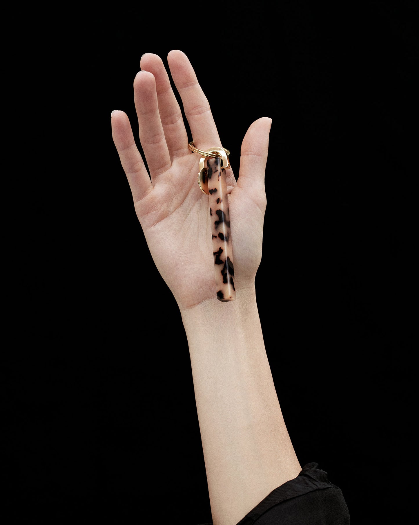 Bar Keychain in Poppy - Gold