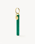 Bar Keychain in Malachite - Gold