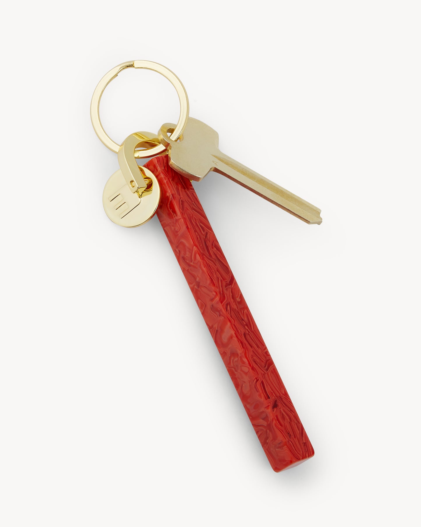 Bar Keychain in Poppy - Gold