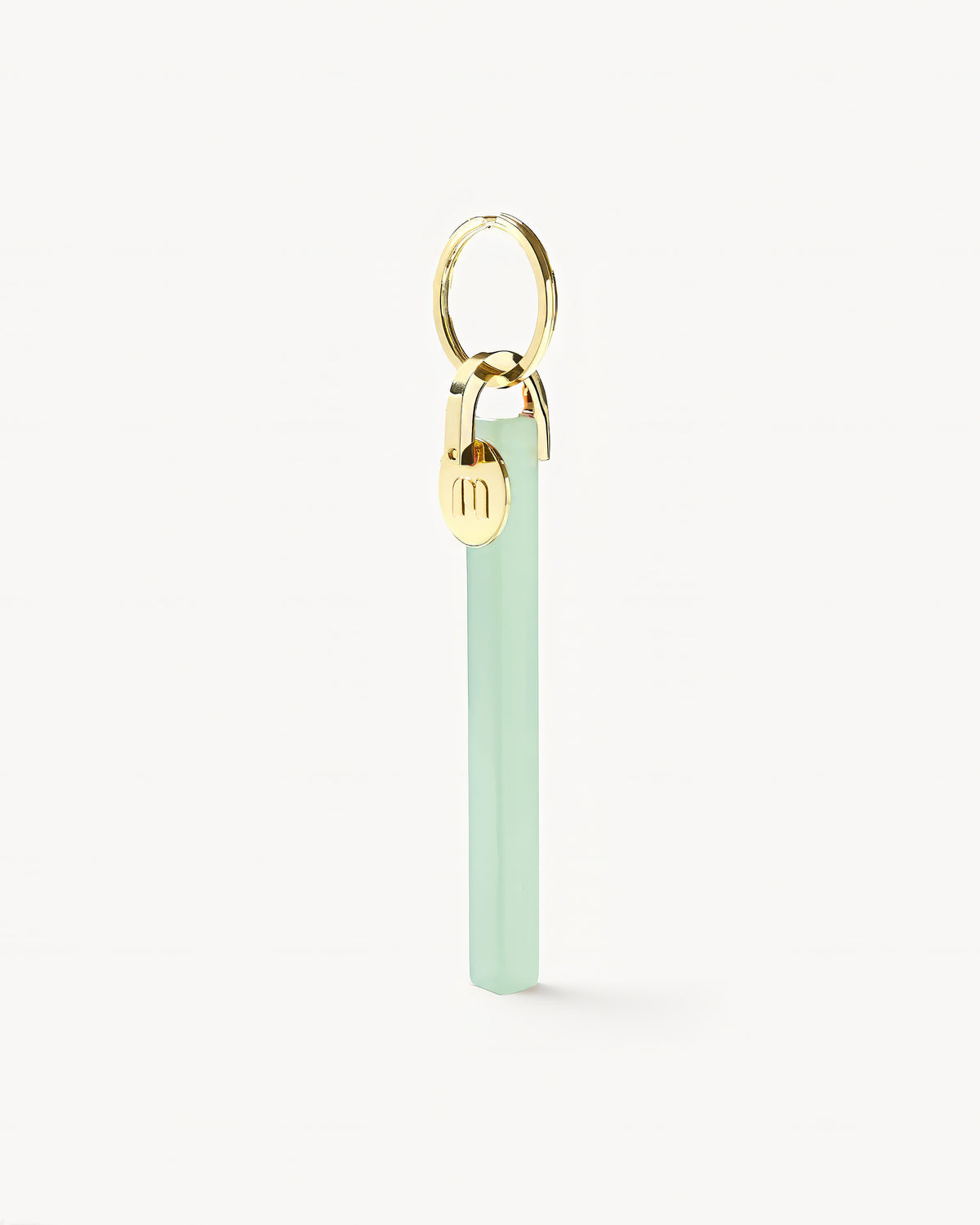 Bar Keychain in Sea Glass - Gold