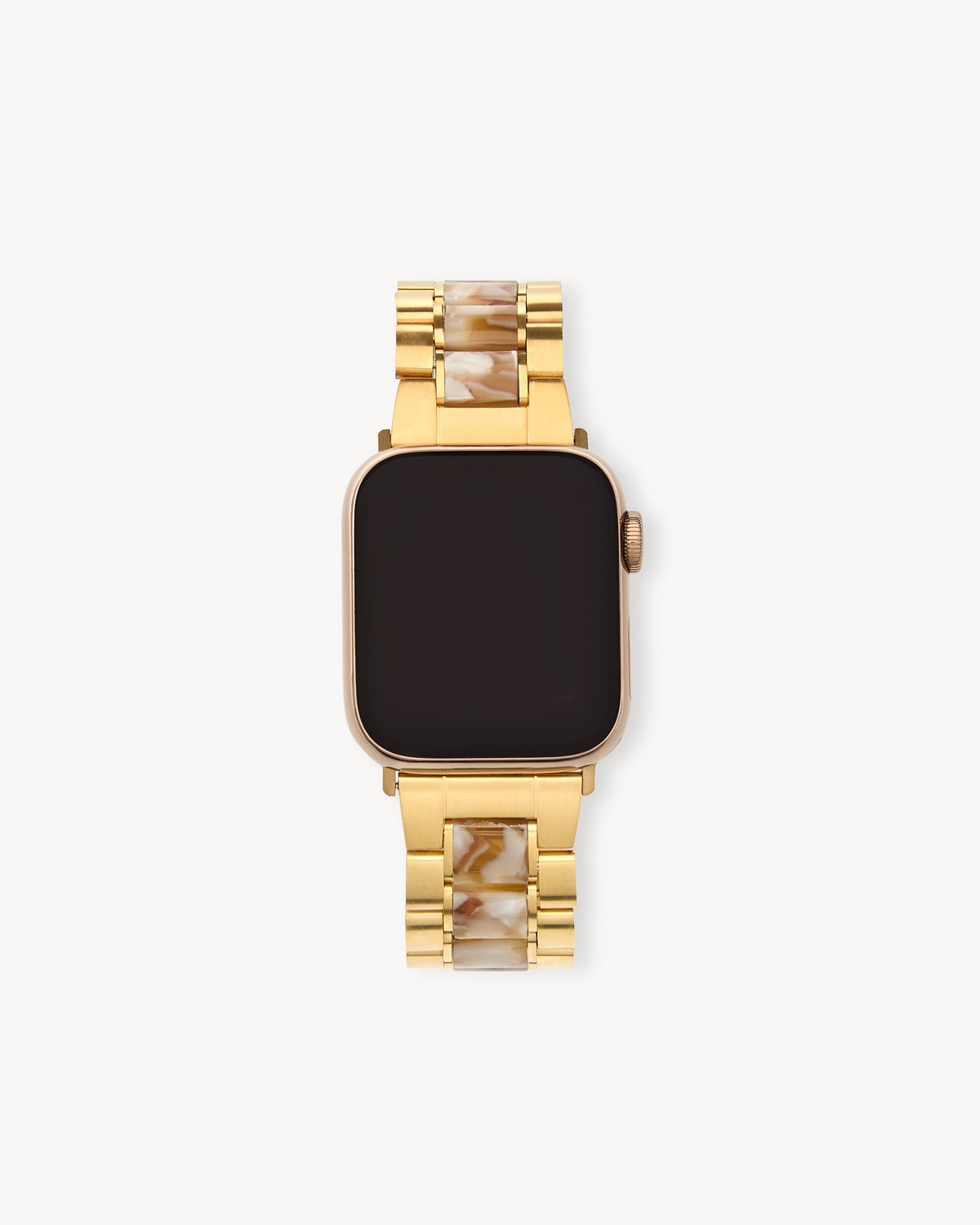 Boyfriend Watch Band in Gold / Baja Tortoise