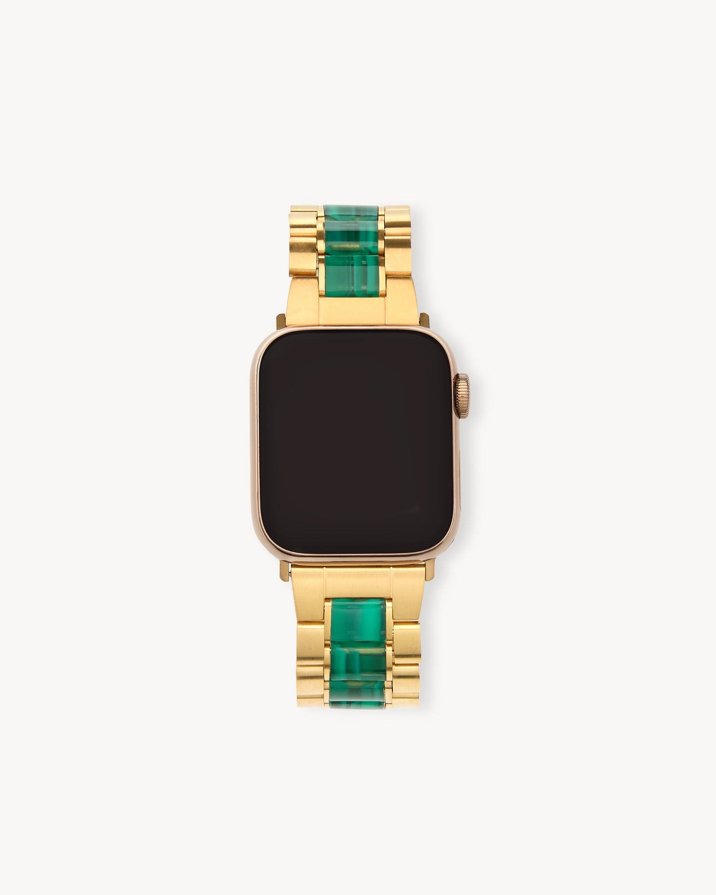 Boyfriend Watch Band in Gold / Malachite