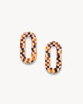 Chunky Link Charms in Tortoise Checker