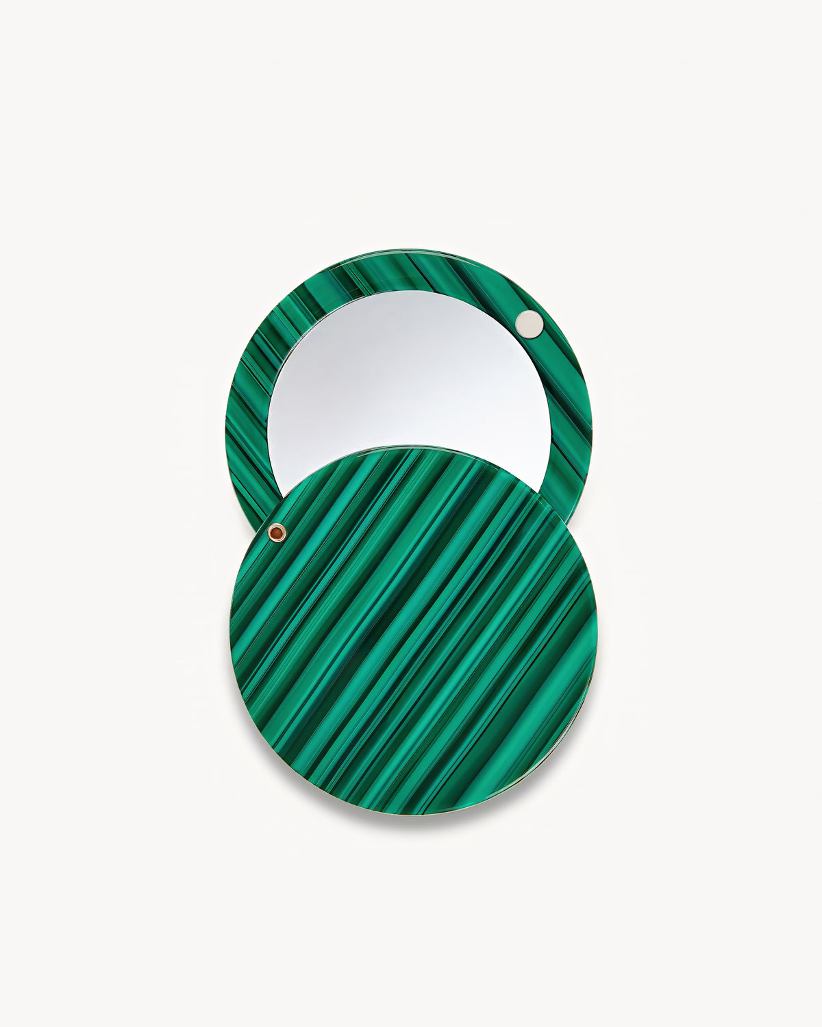 Circle Mirror in Malachite