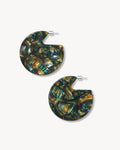 Clare Earrings in Green Tortoise