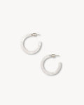Mini Hoops in White Shimmer