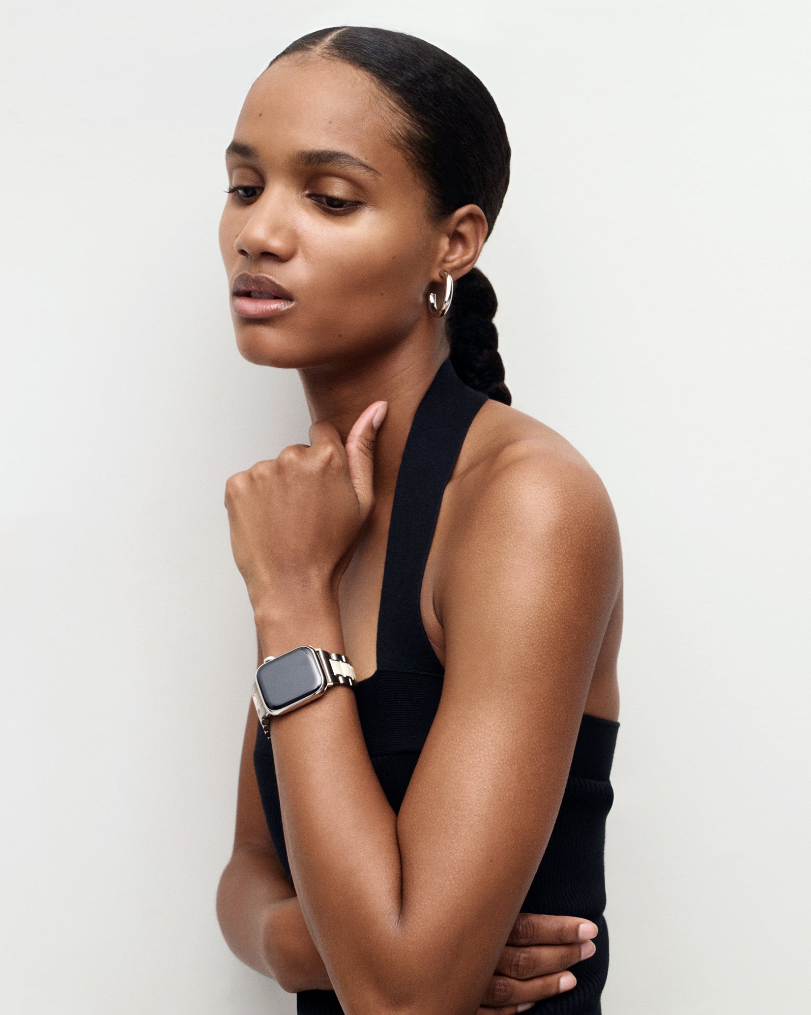 Boyfriend Watch Band in Gold / Malachite
