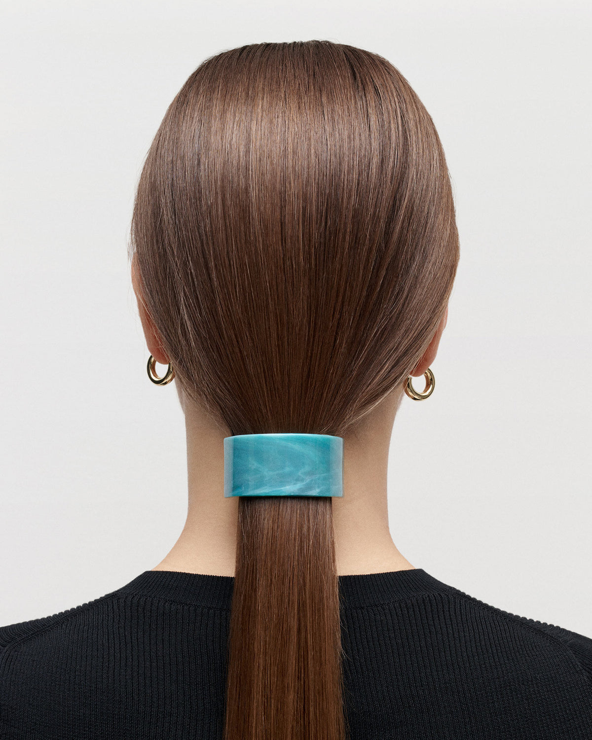 French Pony Barrette in Indigo