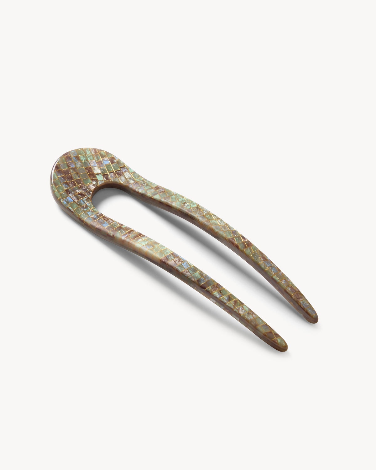 French Hair Pin in Gem Checker