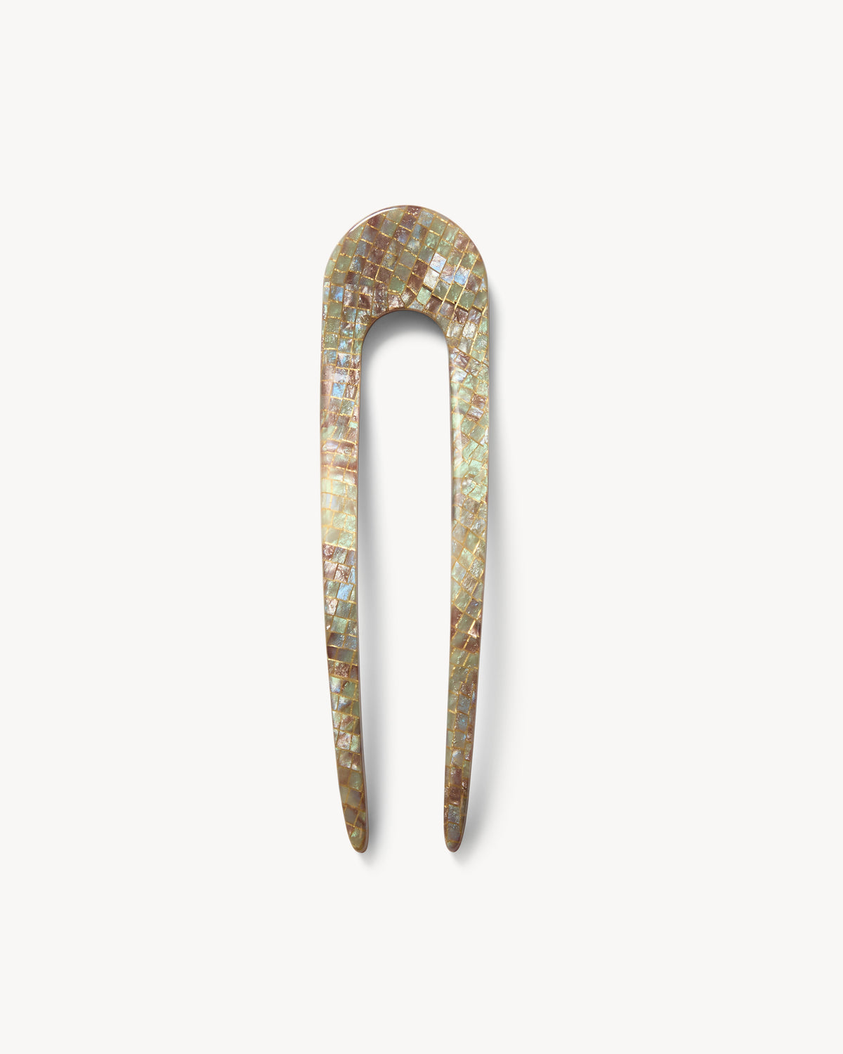 French Hair Pin in Gem Checker