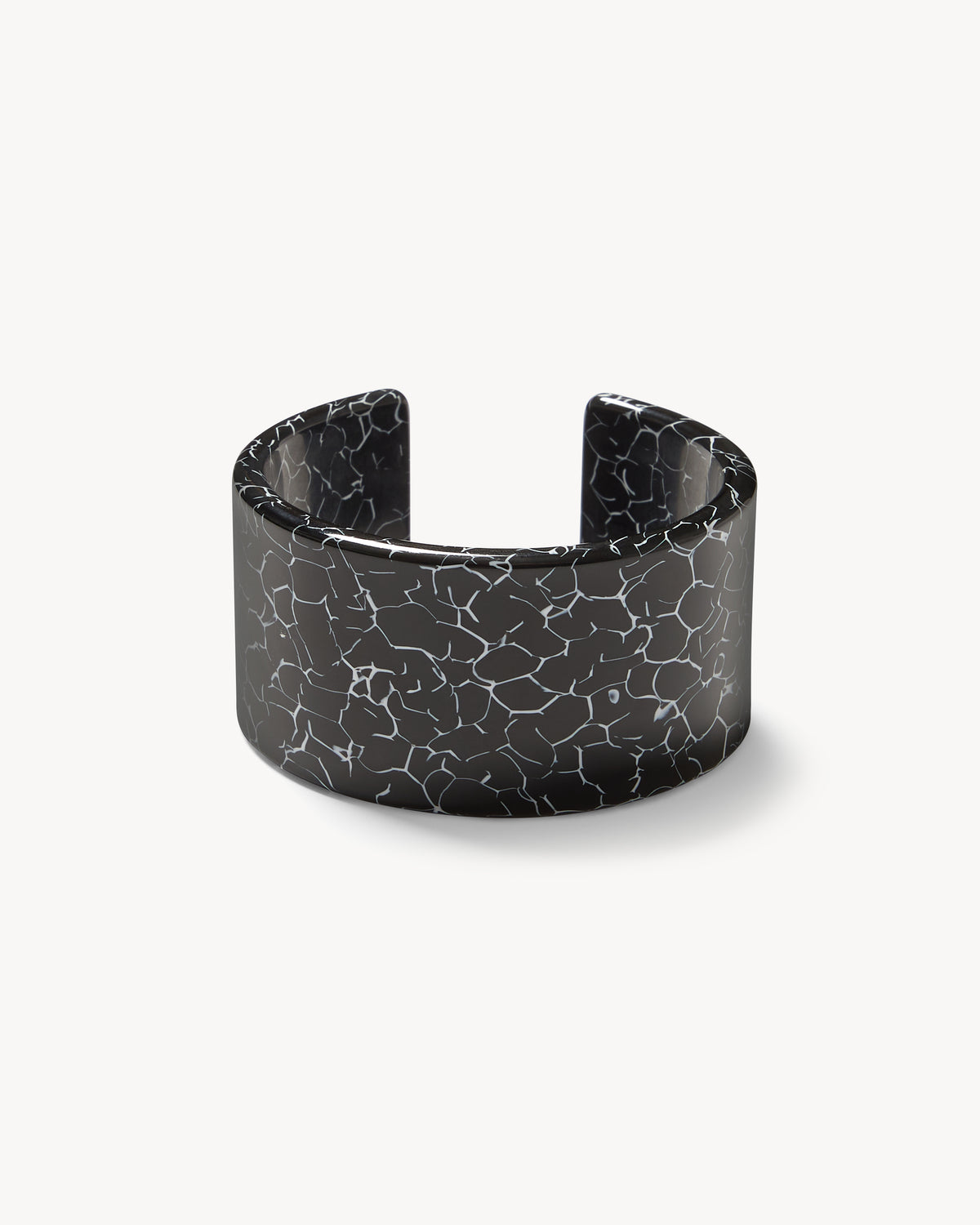 Jumbo Cuff in Black Marble