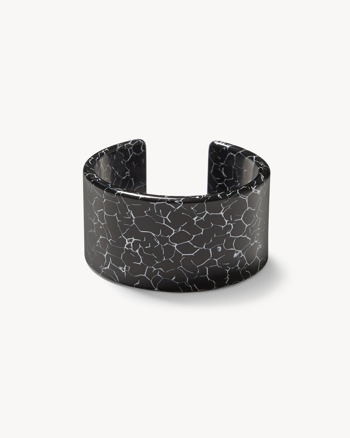 Jumbo Cuff in Black Marble