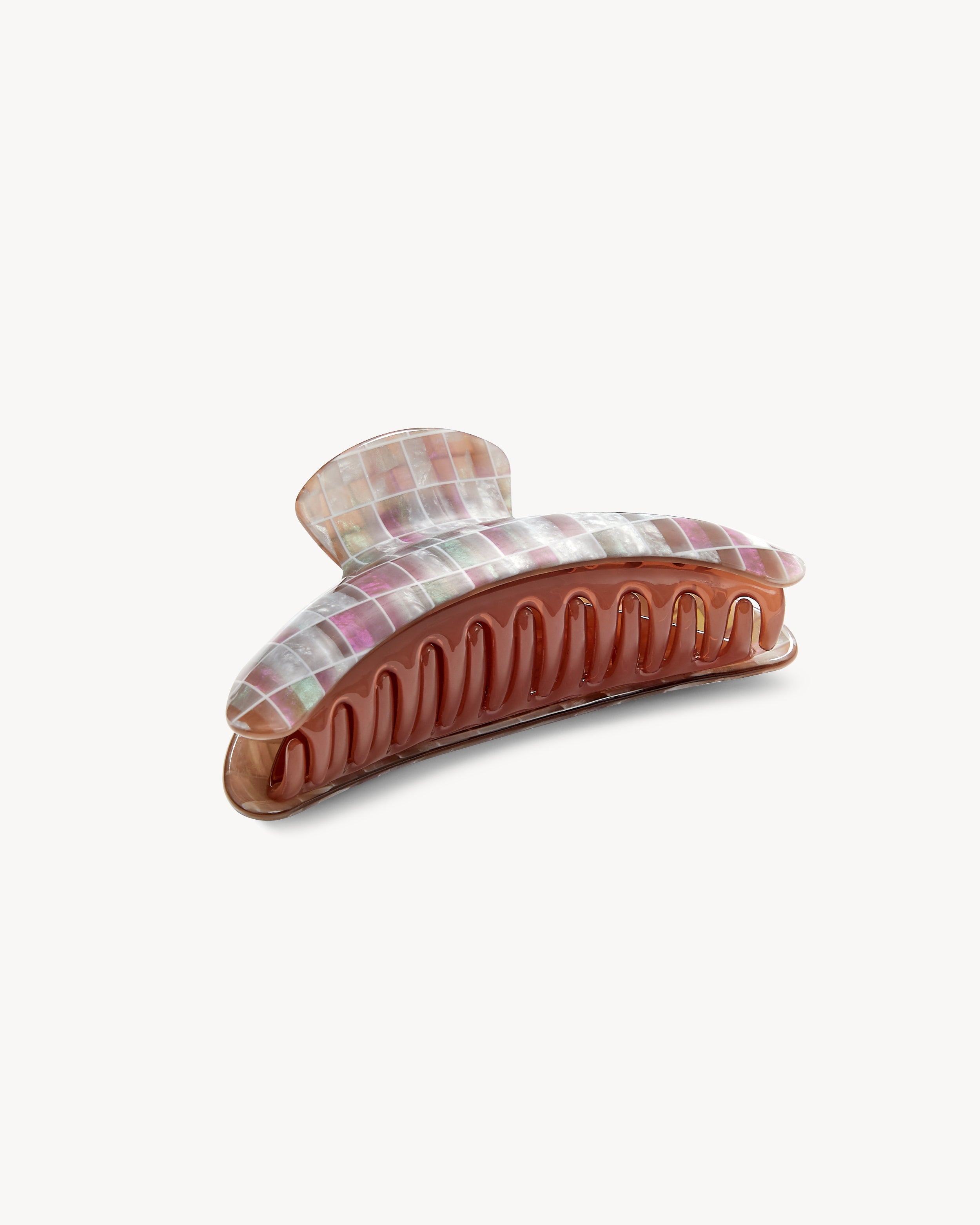 Jumbo Heirloom Claw in Brown Shell Checker – MACHETE