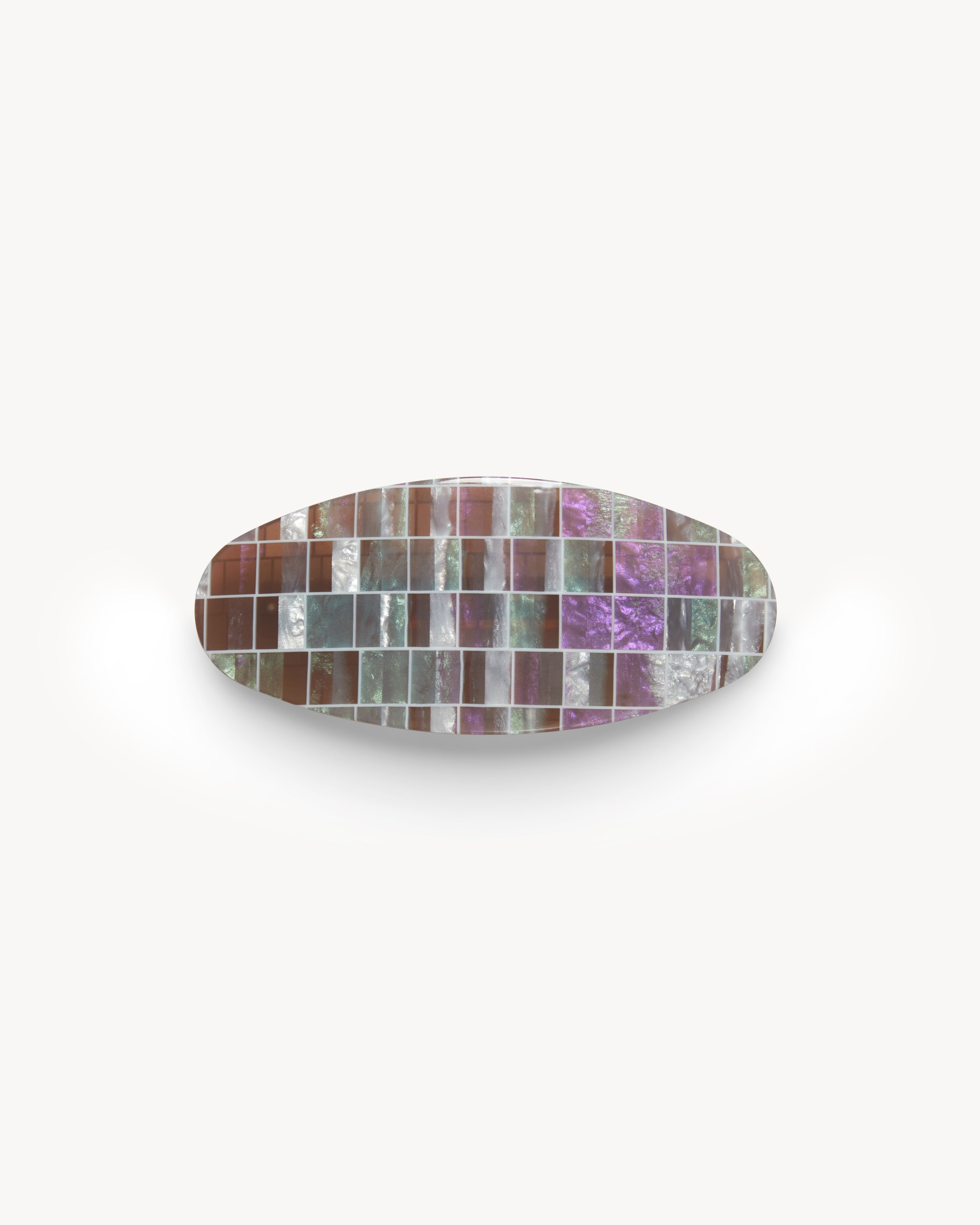 Jumbo Oval Barrette in Brown Shell Checker – MACHETE