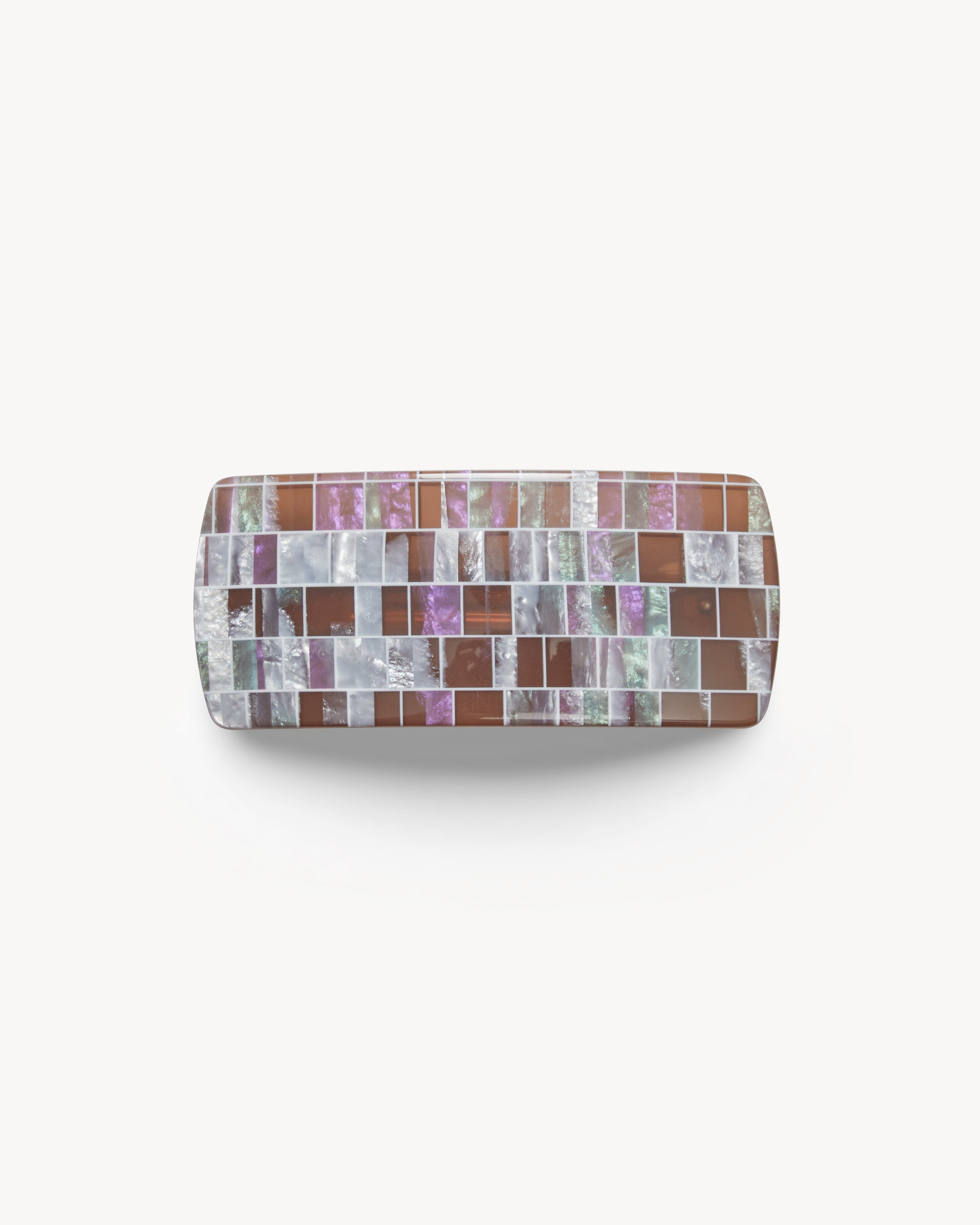 Jumbo Box Barrette in Brown Shell Checker – MACHETE