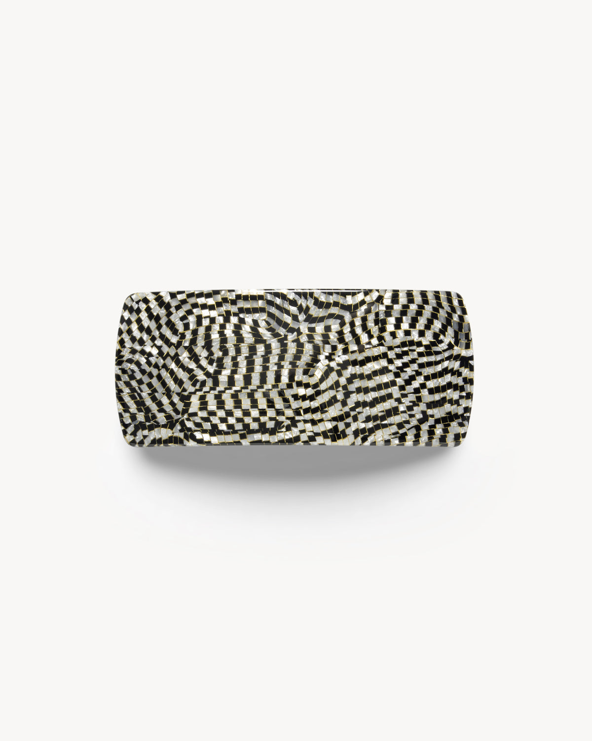 Jumbo Box Barrette in Perle Noir