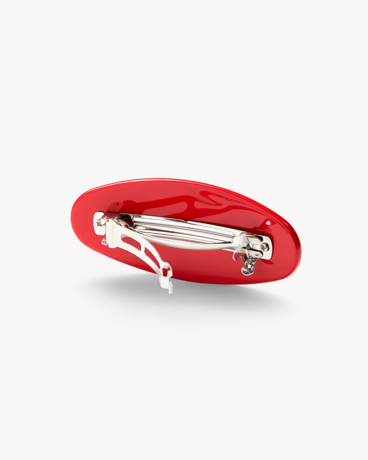 Jumbo Oval Barrette in Ruby