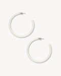 Large Hoops in Milk Glass Matte