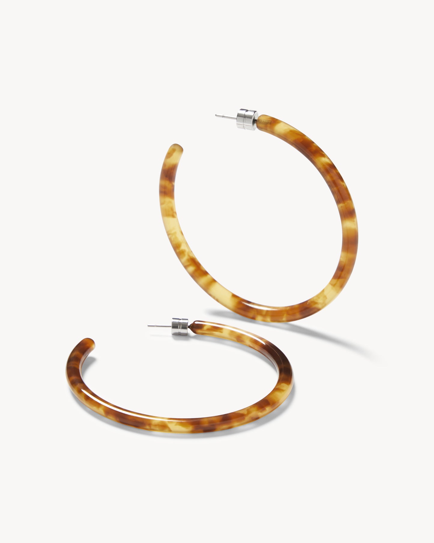 Large Hoops in Walnut
