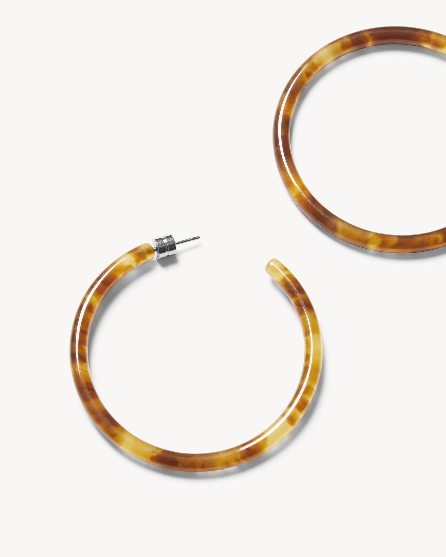 Large Hoops in Walnut