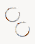 Large Hoops in Blue Roma