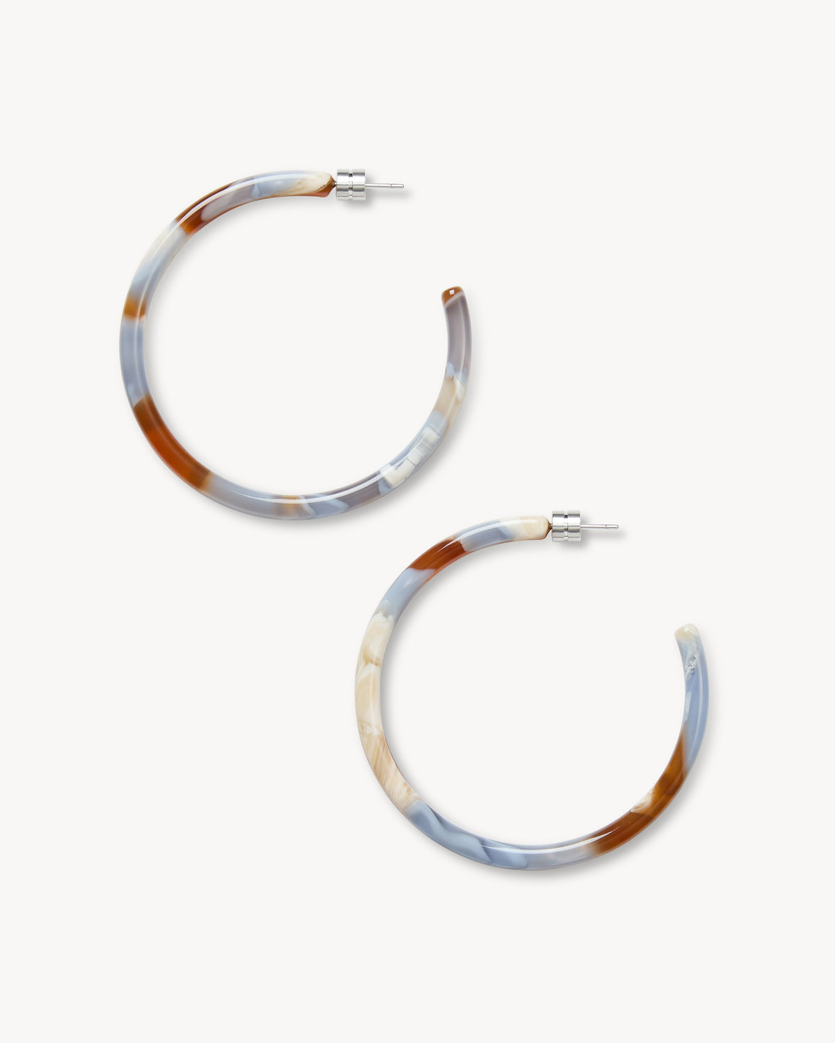 Large Hoops in Blue Roma