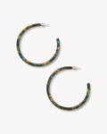 Large Hoops in Green Tortoise