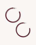 Large Hoops in Oxblood