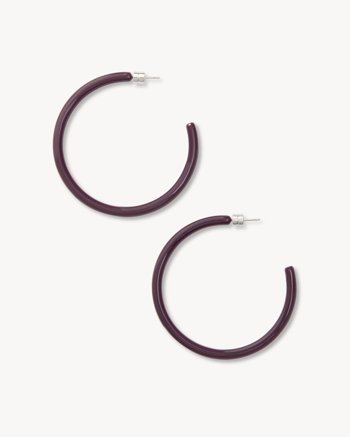 Large Hoops in Royal Peony