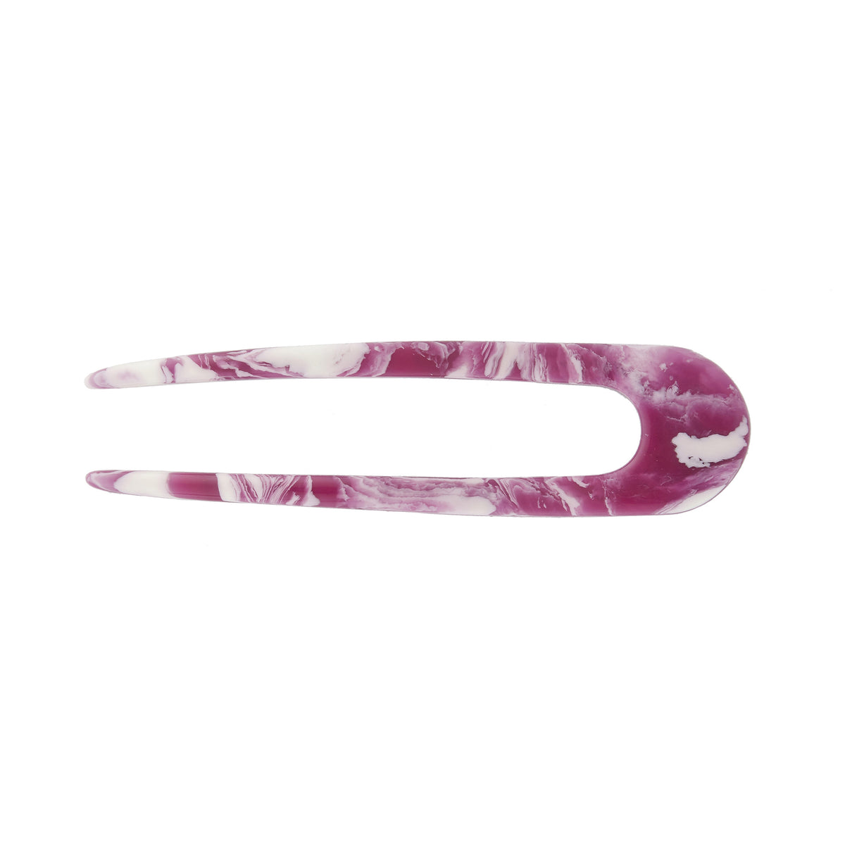 French Hair Pin in Marbled Orchid