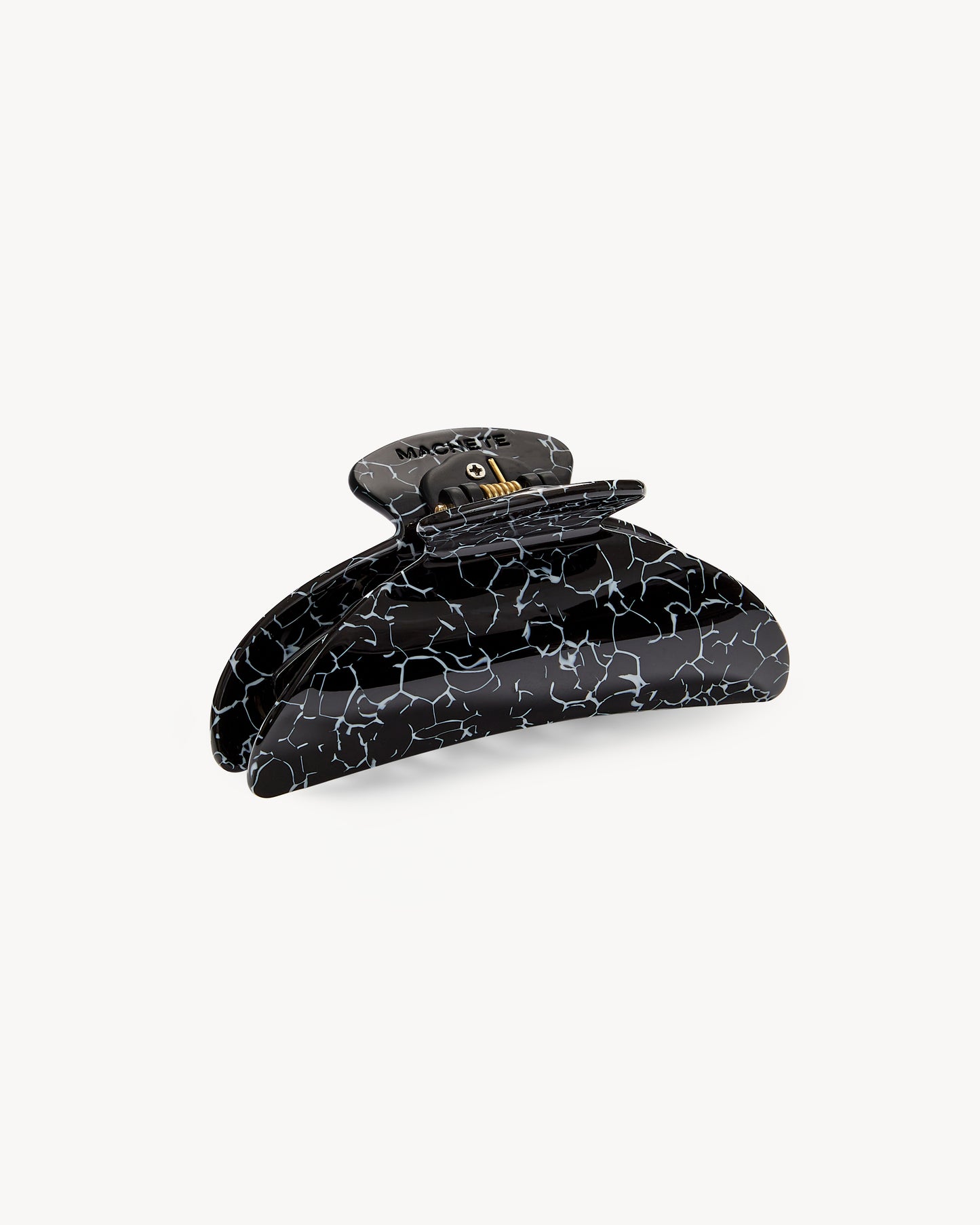 Midi Heirloom Claw in Black Marble
